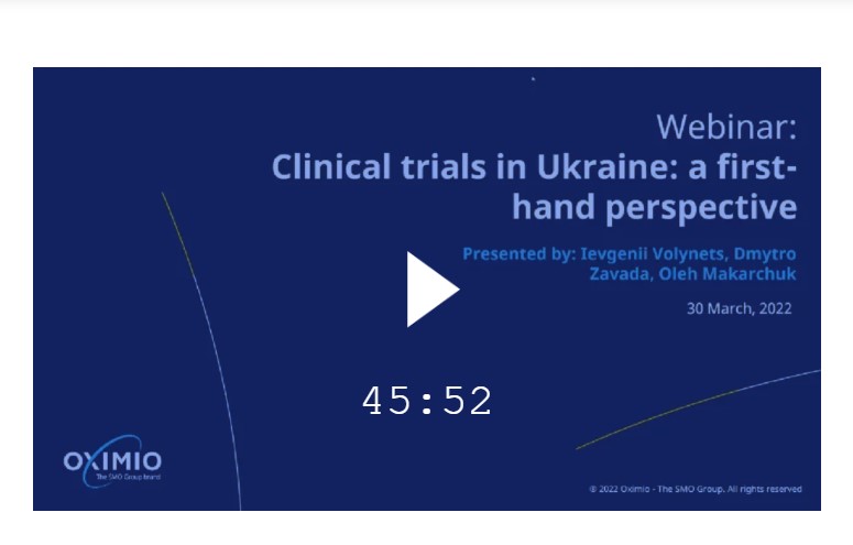 Webinar - clinical trials in Ukraine during the war